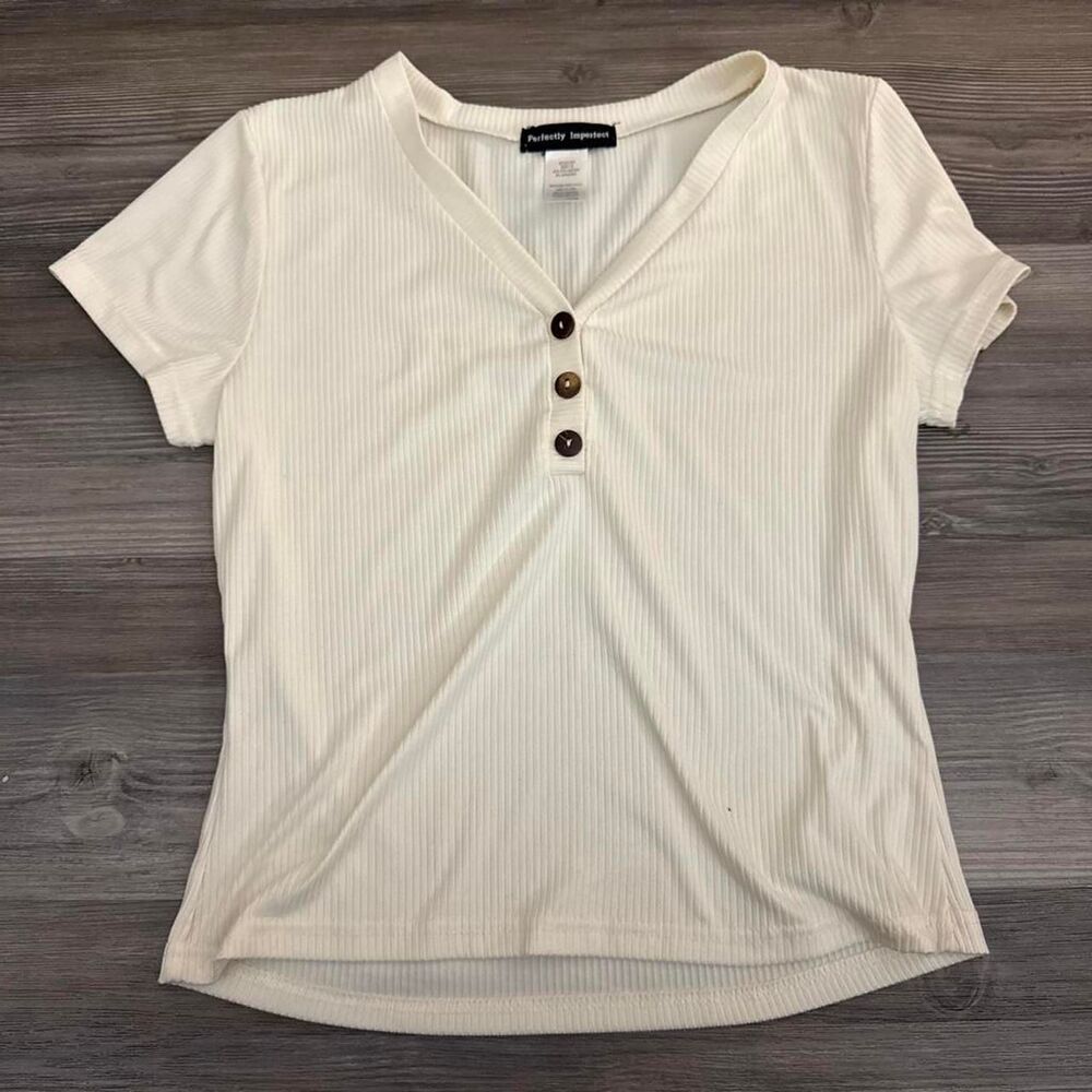 Unbranded Women's White and Cream Blouse